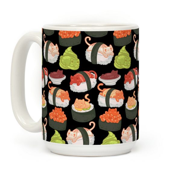 Sushi Cats Pattern Coffee Mug Sushi Cats Pattern Coffee Mug