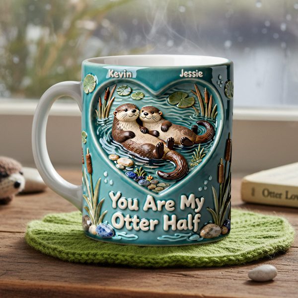 Sweet Otter Couple Coffee Mug - Personalized Gift For Couples 03NATA200126