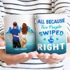 Swiped Right - Gift For Couples - Personalized Custom White Edge-to-Edge Mug Swiped Right - Gift For Couples - Personalized Custom White Edge-to-Edge Mug