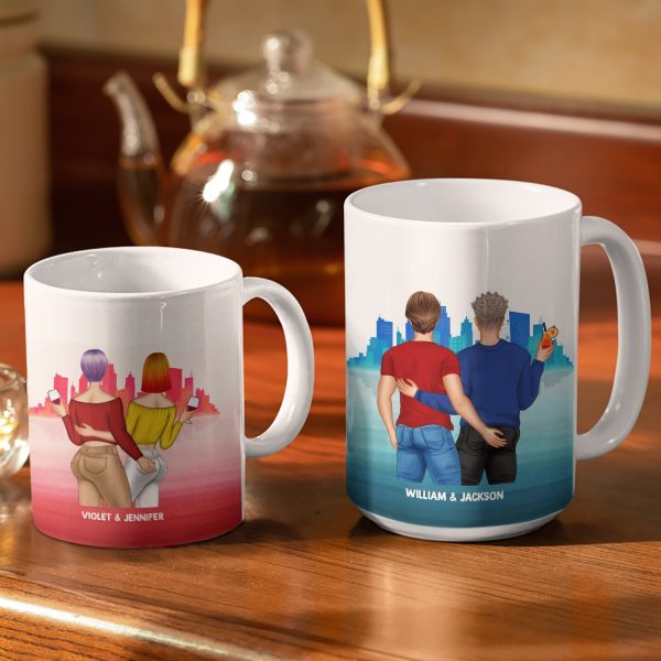 Swiped Right - Gift For Couples - Personalized Custom White Edge-to-Edge Mug Swiped Right - Gift For Couples - Personalized Custom White Edge-to-Edge Mug