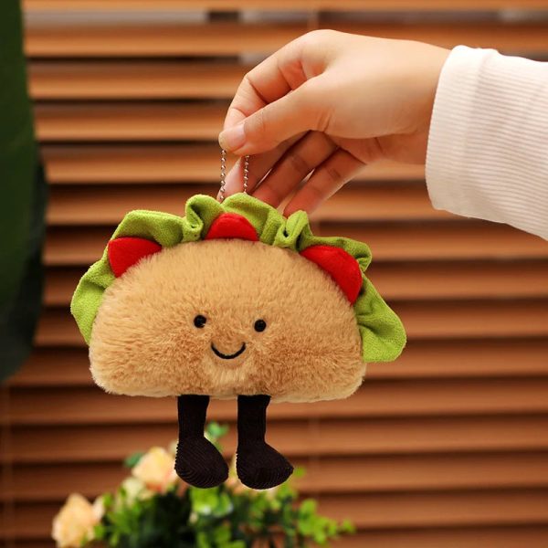 Taco Plush Toy & Bubble Tea Pillow - Soft Fruit Drink Doll Cushion Gift