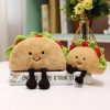 Taco Plush Toy & Bubble Tea Pillow - Soft Fruit Drink Doll Cushion Gift