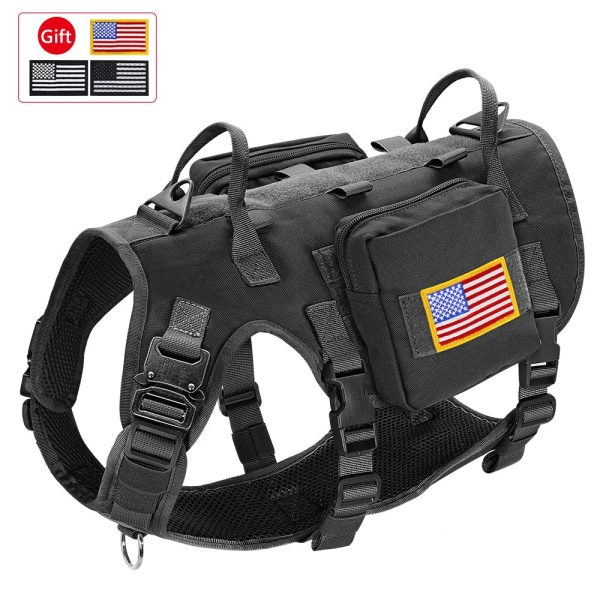 Tactical Military Dog Harness Set - Vest, Leash, Pouches Tactical Military Dog Harness Set - Vest, Leash, Pouches