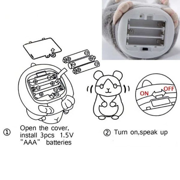 Talking Hamster Plush Toy - Record & Repeat Fun for Kids Talking Hamster Plush Toy - Record & Repeat Fun for Kids