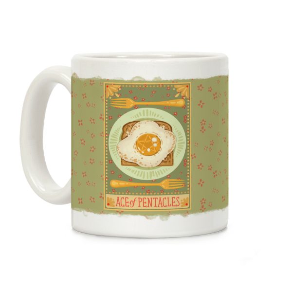 Tarot Card: The Egg Of Pentacles Coffee Mug Tarot Card: The Egg Of Pentacles Coffee Mug