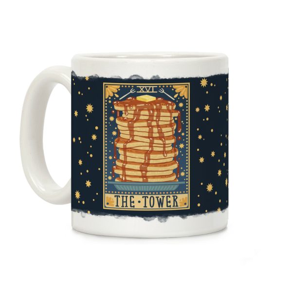 Tarot Card: The Tower (Of Pancakes) Coffee Mug Tarot Card: The Tower (Of Pancakes) Coffee Mug