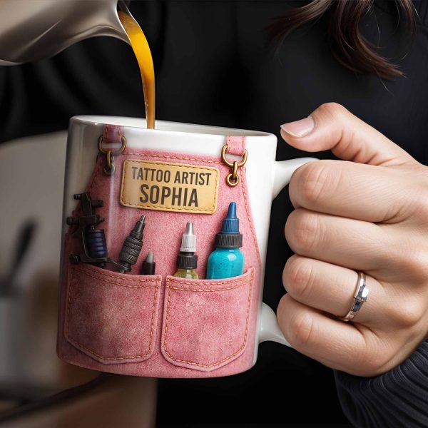 Tattoo Artist Customized Name With Tattoo Machines And Ink Bottles - Personalized Custom Coffee Mug - JBS002_MG Tattoo Artist Customized Name With Tattoo Machines And Ink Bottles - Personalized Custom Coffee Mug - JBS002_MG