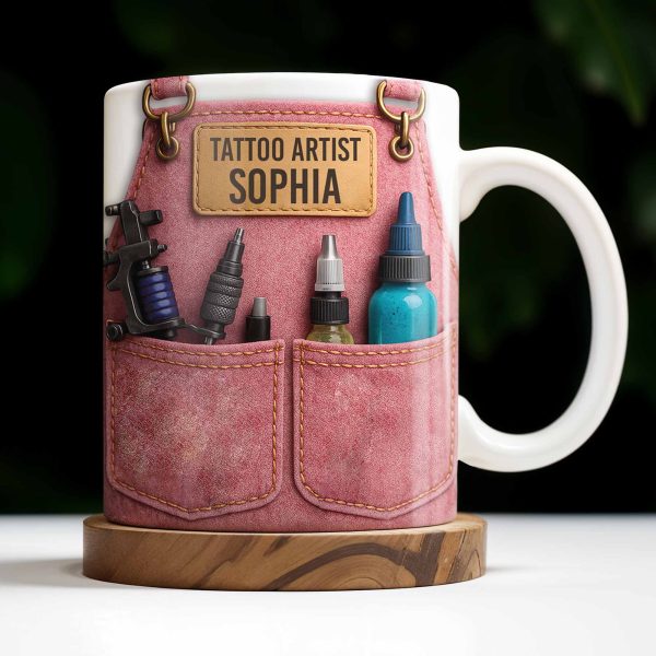 Tattoo Artist Customized Name With Tattoo Machines And Ink Bottles - Personalized Custom Coffee Mug - JBS002_MG Tattoo Artist Customized Name With Tattoo Machines And Ink Bottles - Personalized Custom Coffee Mug - JBS002_MG