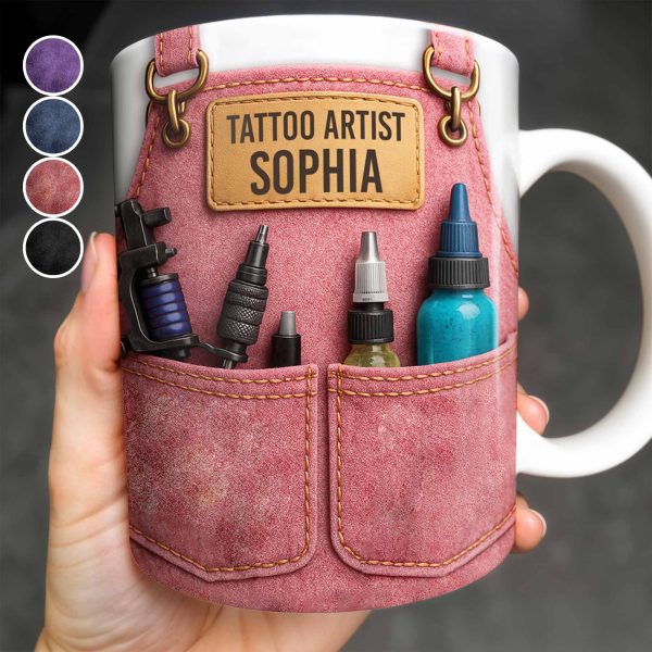 Tattoo Artist Customized Name With Tattoo Machines And Ink Bottles - Personalized Custom Coffee Mug - JBS002_MG Tattoo Artist Customized Name With Tattoo Machines And Ink Bottles - Personalized Custom Coffee Mug - JBS002_MG