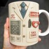 Tax Time, Q1 Report, Audit Prep, Calculator and Tie - Personalized Custom Coffee Mug - OFW009_MG Tax Time, Q1 Report, Audit Prep, Calculator and Tie - Personalized Custom Coffee Mug - OFW009_MG