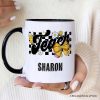 Teach Checkered Coquette Bow Personalized Mug, Retro Gift for Trendy Teachers with Custom Name Teach Checkered Coquette Bow Personalized Mug, Retro Gift for Trendy Teachers with Custom Name