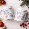 Teach Love Inspire Mug With Rainbow And Educational Icons - Personalized Custom Coffee Mug - TEACH064_MG