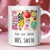 Teach Love Inspire Personalized Mug, Watercolor Teacher Gift with Custom Name Teach Love Inspire Personalized Mug, Watercolor Teacher Gift with Custom Name