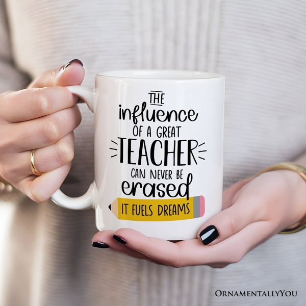 Teacher Appreciation Personalized Mug, The Influence Of A Great Teacher Gift With Custom Name Teacher Appreciation Personalized Mug, The Influence Of A Great Teacher Gift With Custom Name