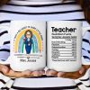 Teacher Nutrition Facts - Personalized Mug Teacher Nutrition Facts - Personalized Mug
