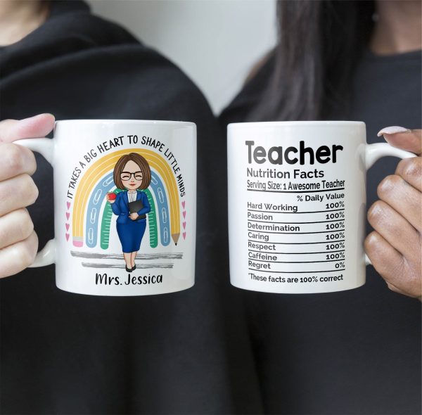 Teacher Nutrition Facts - Personalized Mug Teacher Nutrition Facts - Personalized Mug
