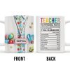 Teacher Nutritional Facts, Classroom Supplies - Personalized Custom Coffee Mug - TEACH061_MG Teacher Nutritional Facts, Classroom Supplies - Personalized Custom Coffee Mug - TEACH061_MG