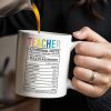 Teacher Nutritional Facts, Classroom Supplies - Personalized Custom Coffee Mug - TEACH061_MG Teacher Nutritional Facts, Classroom Supplies - Personalized Custom Coffee Mug - TEACH061_MG