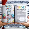 Teacher Nutritional Facts, Classroom Supplies - Personalized Custom Coffee Mug - TEACH061_MG Teacher Nutritional Facts, Classroom Supplies - Personalized Custom Coffee Mug - TEACH061_MG