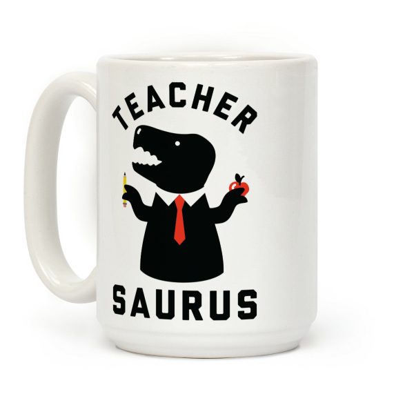 Teacher Saurus Tie Coffee Mug Teacher Saurus Tie Coffee Mug