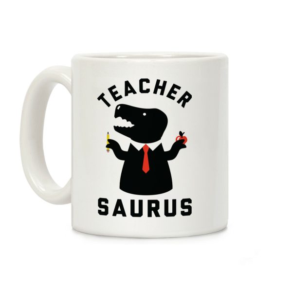 Teacher Saurus Tie Coffee Mug Teacher Saurus Tie Coffee Mug