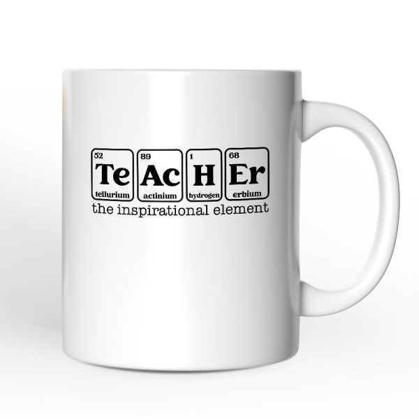 Teacher The Inspirational Element Personalized Mug, Periodic Table Appreciation Gift with Custom Name Teacher The Inspirational Element Personalized Mug, Periodic Table Appreciation Gift with Custom Name