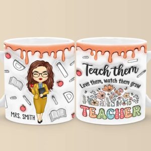Teaching Is My Superpower - Teacher Personalized Custom 3D Inflated Effect Printed Mug - Gift For Teacher