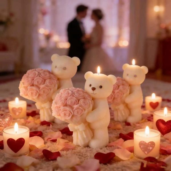 Teddy Bear Holding Rose Bouquet Silicone Mold – Romantic Candle and Resin Casting for Valentine’s Day Teddy Bear Holding Rose Bouquet Silicone Mold – Romantic Candle and Resin Casting for Valentine’s Day