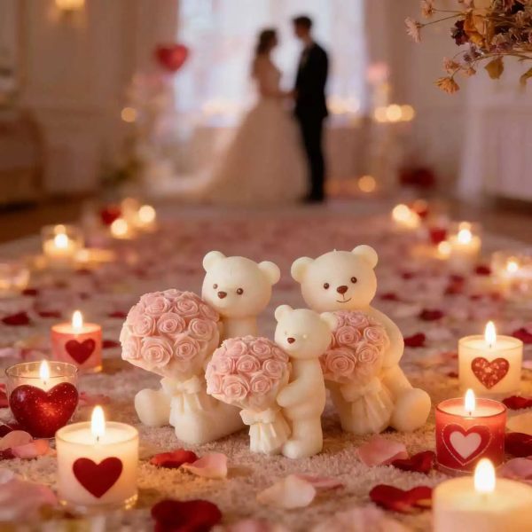 Teddy Bear Holding Rose Bouquet Silicone Mold – Romantic Candle and Resin Casting for Valentine’s Day Teddy Bear Holding Rose Bouquet Silicone Mold – Romantic Candle and Resin Casting for Valentine’s Day