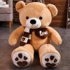 Teddy Bear Plush Toy with Scarf Soft Stuffed Animal for Kids and Lovers