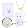 Teddy Bear Rose Jewelry Gift Box with Rotating Necklace Case Teddy Bear Rose Jewelry Gift Box with Rotating Necklace Case