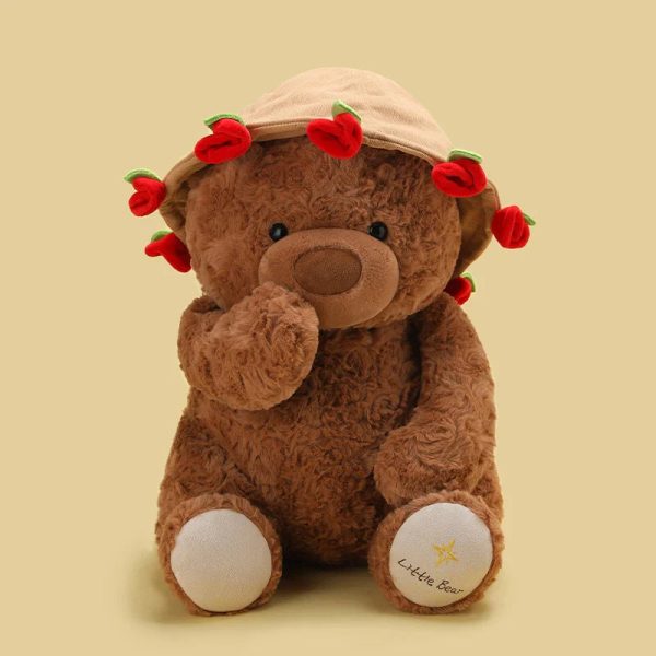 Teddy Bear with Roses Plush Toy Romantic Gift Teddy Bear with Roses Plush Toy Romantic Gift