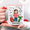 Teen Kid Custom Name Six Seven 3D Effect - Personalized Mug - 2025 Slang, Funny Teen Grandkid, Gen Alpha Christmas Gift Teen Kid Custom Name Six Seven 3D Effect - Personalized Mug - 2025 Slang, Funny Teen Grandkid, Gen Alpha Christmas Gift