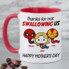 Thank Mom For Not Swallowing Us - Personalized Coffee Mug - Mother's Gift 04nahn100223 Thank Mom For Not Swallowing Us - Personalized Coffee Mug - Mother's Gift 04nahn100223