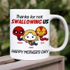 Thank Super Mom For Not Swallowing Us - Personalized Coffee Mug - Mother's Gift Thank Super Mom For Not Swallowing Us - Personalized Coffee Mug - Mother's Gift