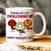 Thank Super Mom For Not Swallowing Us - Personalized Coffee Mug - Mother's Gift Thank Super Mom For Not Swallowing Us - Personalized Coffee Mug - Mother's Gift