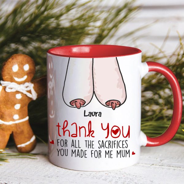 Thank You For All The Sacrifices, Gift For Mom, Personalized Mug, Saggy Boobs Mug, Mother's Day Gift Thank You For All The Sacrifices, Gift For Mom, Personalized Mug, Saggy Boobs Mug, Mother's Day Gift