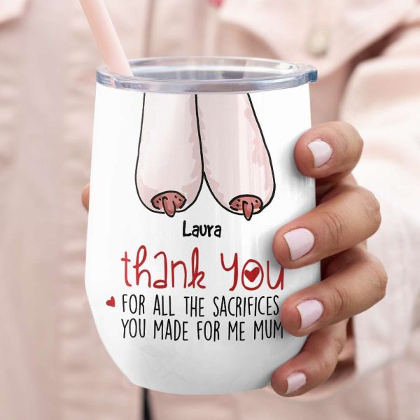 Thank You For All The Sacrifices, Gift For Mom, Personalized Mug, Saggy Boobs Mug, Mother's Day Gift Thank You For All The Sacrifices, Gift For Mom, Personalized Mug, Saggy Boobs Mug, Mother's Day Gift