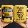 Thank You For Always Going The Extra Mile, School Bus and Hearts - Personalized Custom Coffee Mug - FAM343_MG Thank You For Always Going The Extra Mile, School Bus and Hearts - Personalized Custom Coffee Mug - FAM343_MG