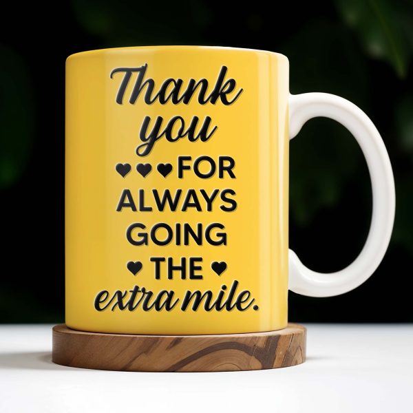 Thank You For Always Going The Extra Mile, School Bus and Hearts - Personalized Custom Coffee Mug - FAM343_MG Thank You For Always Going The Extra Mile, School Bus and Hearts - Personalized Custom Coffee Mug - FAM343_MG