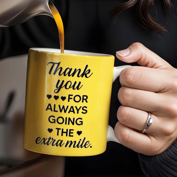 Thank You For Always Going The Extra Mile, School Bus and Hearts - Personalized Custom Coffee Mug - FAM343_MG Thank You For Always Going The Extra Mile, School Bus and Hearts - Personalized Custom Coffee Mug - FAM343_MG