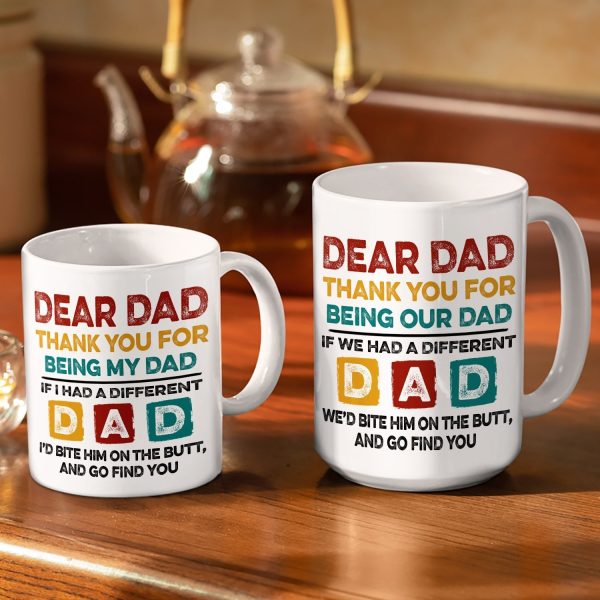 Thank You For Being My Dad - Funny, Birthday Gift For Dog Dads, Cat Dads, Pet Lovers - Personalized Custom White Edge-to-Edge Mug Thank You For Being My Dad - Funny, Birthday Gift For Dog Dads, Cat Dads, Pet Lovers - Personalized Custom White Edge-to-Edge Mug