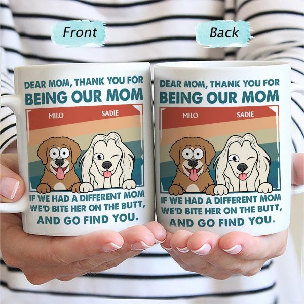 Thank You For Being My Mom - Gift For Dog Lovers, Dog Mom, Dog Dad - Personalized Mug Thank You For Being My Mom - Gift For Dog Lovers, Dog Mom, Dog Dad - Personalized Mug