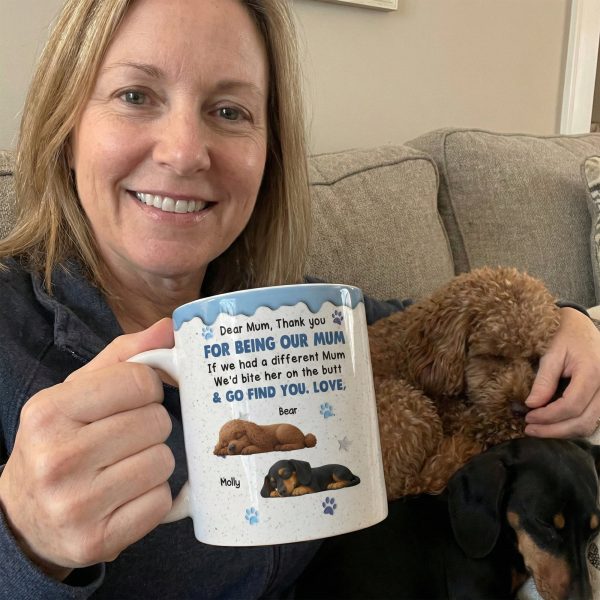 Thank You For Being My Mom - Sleeping Dog - Personalized Mug Thank You For Being My Mom - Sleeping Dog - Personalized Mug