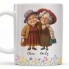 Thank You For Being My Unbiological Sister, Elderly Women & Flowers - Personalized Custom Coffee Mug - BST392_MG Thank You For Being My Unbiological Sister, Elderly Women & Flowers - Personalized Custom Coffee Mug - BST392_MG