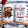 Thank You For Being My Unbiological Sister, Elderly Women & Flowers - Personalized Custom Coffee Mug - BST392_MG Thank You For Being My Unbiological Sister, Elderly Women & Flowers - Personalized Custom Coffee Mug - BST392_MG