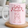 Thank You For Being My Unbiological Sister With Stripes And Wine Glasses - Personalized Custom Coffee Mug - BST535_MG Thank You For Being My Unbiological Sister With Stripes And Wine Glasses - Personalized Custom Coffee Mug - BST535_MG