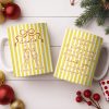 Thank You For Being My Unbiological Sister With Stripes And Wine Glasses - Personalized Custom Coffee Mug - BST535_MG Thank You For Being My Unbiological Sister With Stripes And Wine Glasses - Personalized Custom Coffee Mug - BST535_MG