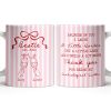 Thank You For Being My Unbiological Sister With Stripes And Wine Glasses - Personalized Custom Coffee Mug - BST535_MG Thank You For Being My Unbiological Sister With Stripes And Wine Glasses - Personalized Custom Coffee Mug - BST535_MG