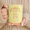 Thank You For Being My Unbiological Sister With Stripes And Wine Glasses - Personalized Custom Coffee Mug - BST535_MG Thank You For Being My Unbiological Sister With Stripes And Wine Glasses - Personalized Custom Coffee Mug - BST535_MG